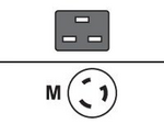 HPE - Strömkabel - NEMA L6-20 (hane) till IEC 60320 C19