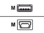 USB-kabel - USB (hane) till mini-USB typ B (hane)