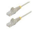 2m Slim LSZH CAT6 Ethernet Cable, 10 Gigabit Snagless RJ45 100W PoE Patch Cord, CAT 6 10GbE UTP Network Cable w/Strain Relief, Grey, ETL, Low Smoke Zero Halogen