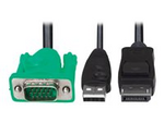 Tripp Lite Series VGA to DisplayPort and USB-A Adapter Cable Kit for Tripp Lite B020-U and B022-U KVM, 6 ft. (1.8m)