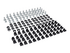 Eaton Tripp Lite Series Rack Enclosure Square Hole Hardware 12-24 Screws & Washers 50PC