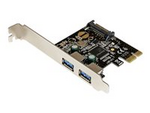 2 Port PCI Express USB 3.0 Controller Card w/ SATA Power