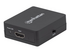 Manhattan HDMI Splitter 2-Port , 1080p, Black, Displays output from x1 HDMI source to x2 HD displays (same output to both displays), USB-A Powered (cable included, 0.7m), Three Year Warranty, Retail Box