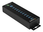 USB 3.0-hubb med 10 portar och nätadapter