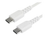 StarTech.com 2m USB C Charging Cable, Durable Fast Charge & Sync USB 2.0 Type C to USB C Charger Cord, TPE Jacket Aramid Fiber M/M 60W White, Samsung S10, S20 iPad Pro MS Surface