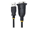 StarTech.com 3ft (1m) USB to Serial Cable, DB9 Male RS232 to USB Converter, USB to Serial Adapter for PLC/Printer/Scanner/Network Switches, USB to COM Port Adapter
