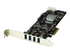 StarTech.com PCI Express (PCIe) SuperSpeed USB 3.0-kortadapter med 4 portar och 2 dedicerade kanaler på 5 Gbps – UASP – SATA/LP4-ström