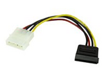 15 cm 4-stifts LP4 till SATA-strömkabeladapter