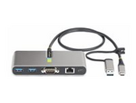 2-Port USB-C/USB-A Hub with GbE and RS232 Serial, 2x USB-A