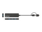 Manhattan - Hubb - combo USB-A och USB-C