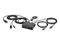 StarTech.com 2-Port Hybrid USB-C HDMI Cable KVM Switch, 4K 60Hz, Compact KVM with 6ft/1.8m USB-A/HDMI/Audio & 4ft/1.2m USB-C Integrated Host Cables, Bus Powered