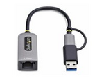 USB-C to Ethernet Adapter w/USB-A Adapter, Realtek RTL8153B