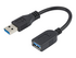 StarTech.com USB 3.0 A-till-A förlängningskabel – 15 cm, svart