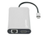Manhattan USB-C Dock/Hub with Card Reader and MST, Ports (x10): Ethernet, 4K HDMI (X3), USB-A (x3) and USB-C (x2), With Power Delivery (100W) to 1x USB-C Port (USB-C wall charger/ cable needed)