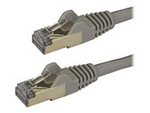 2m CAT6A Ethernet Cable, 10 Gigabit Shielded Snagless RJ45 100W PoE Patch Cord, CAT 6A 10GbE STP Network Cable w/Strain Relief, Grey, UL Certified Wiring/TIA