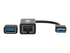 Eaton Tripp Lite Series USB-C, USB-A to RJ45 Gigabit Ethernet Network Adapter (2xM/F), USB 3.2 Gen 1, Black