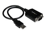 30 cm USB till RS232 seriell DB9 kabeladapter med COM-retention