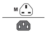 Zebra - strömkabel - BS 1363 till power IEC 60320 C13