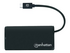 Manhattan USB-C Dock/Hub, Ports (4): USB-A (x4), 5 Gbps (USB 3.2 Gen1 aka USB 3.0), External Power Supply Not Needed, SuperSpeed USB, Black, Three Year Warranty, Retail Box