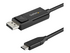 StarTech.com USB C till DisplayPort 1.2-kabel på 1 m för 4K vid 60 Hz ? dubbelriktad vändbar videokabeladapter för DP till USB-C eller USB-C till DP ? HBR2/HDR ? USB Type C/TB3-skärmkabel