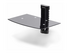 StarTech.com Floating Wall-Mounted AV Shelf, Adjustable Height Shelf For Under TV, Organize A/V Equipment On Black Tempered Glass Shelf hylla
