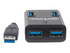 Manhattan USB-A 4-Port Hub, 4x USB-A Ports, 5 Gbps (USB 3.2 Gen1 aka USB 3.0), Bus Power, Fast charging x1 Port up to 0.9A or x4 Ports with power jack (not included), SuperSpeed USB, Black, Three Year Warranty, Blister