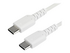 StarTech.com 2m USB C Charging Cable, Durable Fast Charge & Sync USB 2.0 Type C to USB C Charger Cord, TPE Jacket Aramid Fiber M/M 60W White, Samsung S10, S20 iPad Pro MS Surface