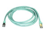 2m CAT6A Ethernet Cable, 10 Gigabit Shielded Snagless RJ45 100W PoE Patch Cord, CAT 6A 10GbE STP Network Cable w/Strain Relief, Aqua, Fluke Tested/UL Certified Wiring/TIA