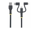 3.3ft USB Multi Charging Cable, Lightning/Micro-USB/Type-C