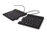 Split Ergonomiskt Tangentbord, QWERTY (US), svart, trådbunden
