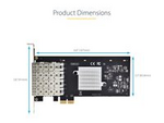 4-Port GbE SFP Network Card, PCIe 2.0 x2, Intel I350-AM4 4x 1GbE Controller, 1000BASE Copper/Fiber Optic, Quad-Port Gigabit Ethernet NIC, Desktop/Server Backplanes