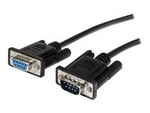 0.5m Black Straight Through DB9 RS232 Serial Cable