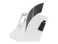 Ergotron HX Arm för dubbla bildskärmar för bordsmontering, vit (monitorarm)