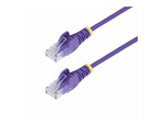 2m Purple Slim CAT6 Ethernet Cable, Snagless, 28AWG, LSZH