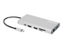 Manhattan USB-C Dock/Hub with Card Reader and MST, Ports (x10): Ethernet, 4K HDMI (X3), USB-A (x3) and USB-C (x2), With Power Delivery (100W) to 1x USB-C Port (USB-C wall charger/ cable needed)