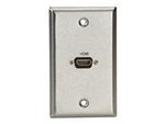 A/V Stainless Wallplate Feed-Through Coupler