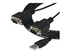 StarTech.com FTDI USB till seriell RS232-kabeladapter med 2 portar och COM-retention