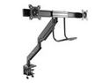 StarTech.com Desk Mount Dual Monitor Arm with USB & Audio, Slim Full Motion Adjustable Dual Monitor VESA Mount for 32" Displays (8kg/screen), Ergonomic Articulating, Desk Clamp or Grommet
