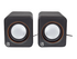 Manhattan 2600 Series Speaker System, Small Size, Big Sound, Two Speakers, Stereo, USB power, Output: 2x 3W, 3.5mm plug for sound, In-Line volume control, Cable 0.9m, Black, Three Year Warranty, Box
