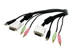 4-in-1 USB DVI KVM Cable