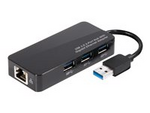 SenseVision USB 3.0 3-Port Hub with Gigabit Ethernet