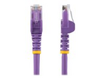 1m CAT6 Ethernet Cable, 10 Gigabit Snagless RJ45 650MHz 100W PoE Patch Cord, CAT 6 10GbE UTP Network Cable w/Strain Relief, Purple, Fluke Tested/Wiring is UL Certified/TIA