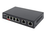 Intellinet - Switch - 3 x 10/100 (PoE+) + 1 x 10/100 (Hi-PoE) + 2 x 10/100 (upplänk)