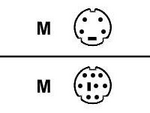 Muskabel - 8 pin mini-DIN (hane) till 4-stifts mini-DIN (hane)