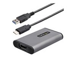 USB 3.0 HDMI Video Capture Device, 4K Video Capture Adapter/External USB Capture Card, UVC, Live Stream, HDMI Audio/Video Screen Recorder, Works w/ USB-A, USB-C, Thunderbolt 3