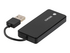 USB-A 2.0 hub, 4x USB-A female, black