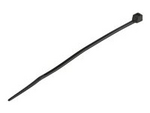 10cm(4") Cable Ties, 2mm(1/16") wide, 22mm(7/8") Bundle Diameter, 8kg(18lb) Tensile Strength, Nylon Self Locking Zip Ties with Curved Tip, 94V-2/UL Listed, 1000 Pack, Black