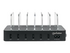 Manhattan Charging Station, 6x USB-A Ports, Outputs: 6x 2.4A, Smart IC, LED Indicator Lights, Black, Three Year Warranty, Box laddningsstation