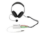 4 Position Microphone and Headphone Splitter 3.5 mm 4 Pin / 4 Pole Mic and Audio Combo Splitter Cable (MUYHSMFFADW)