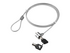 Manhattan Mobile Security Laptop Lock, Key Lock, 1.4m, Compatible with Kensington style locks, Strong Steel Cable (3mm thick), Diecast Zinc Alloy Lock, All Metal Construction Resist Tampering, Two Keys Included, Clear PVC Jacket, Lifetime Warranty, Blister